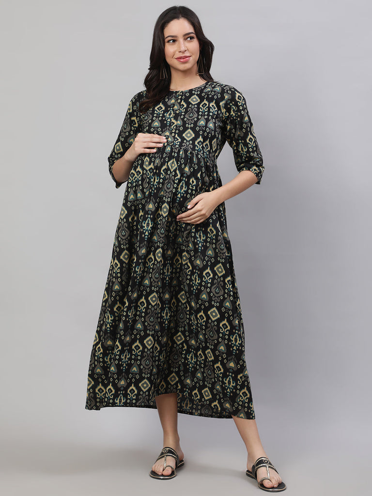 Buy Nayo Navy Blue Printed Cotton Anarkali Kurti With Jacket online -  Looksgud.in | Stylish dresses for girls, Anarkali with jacket, Ladies tops  fashion
